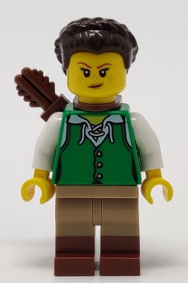 LEGO® Minifigure LEGO® Ideas idea083 Archer Female Green Tunic Quiver