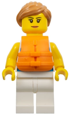 LEGO® Minifigure LEGO® Ideas idea098 Sailor Female Dark Azure and White Striped