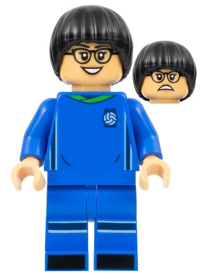 LEGO® Minifigure LEGO® Ideas idea128 Soccer Player Female Blue Uniform Medium Ta