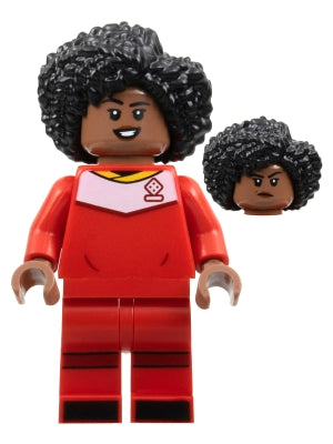 LEGO® Minifigure LEGO® Ideas idea129 Soccer Player Female Red Uniform Medium Bro