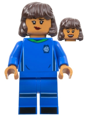 LEGO® Minifigure LEGO® Ideas idea130 Soccer Player Female Blue Uniform Medium No