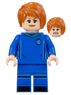 LEGO® Minifigure LEGO® Ideas idea142 Soccer Player Female Blue Uniform Light Nou