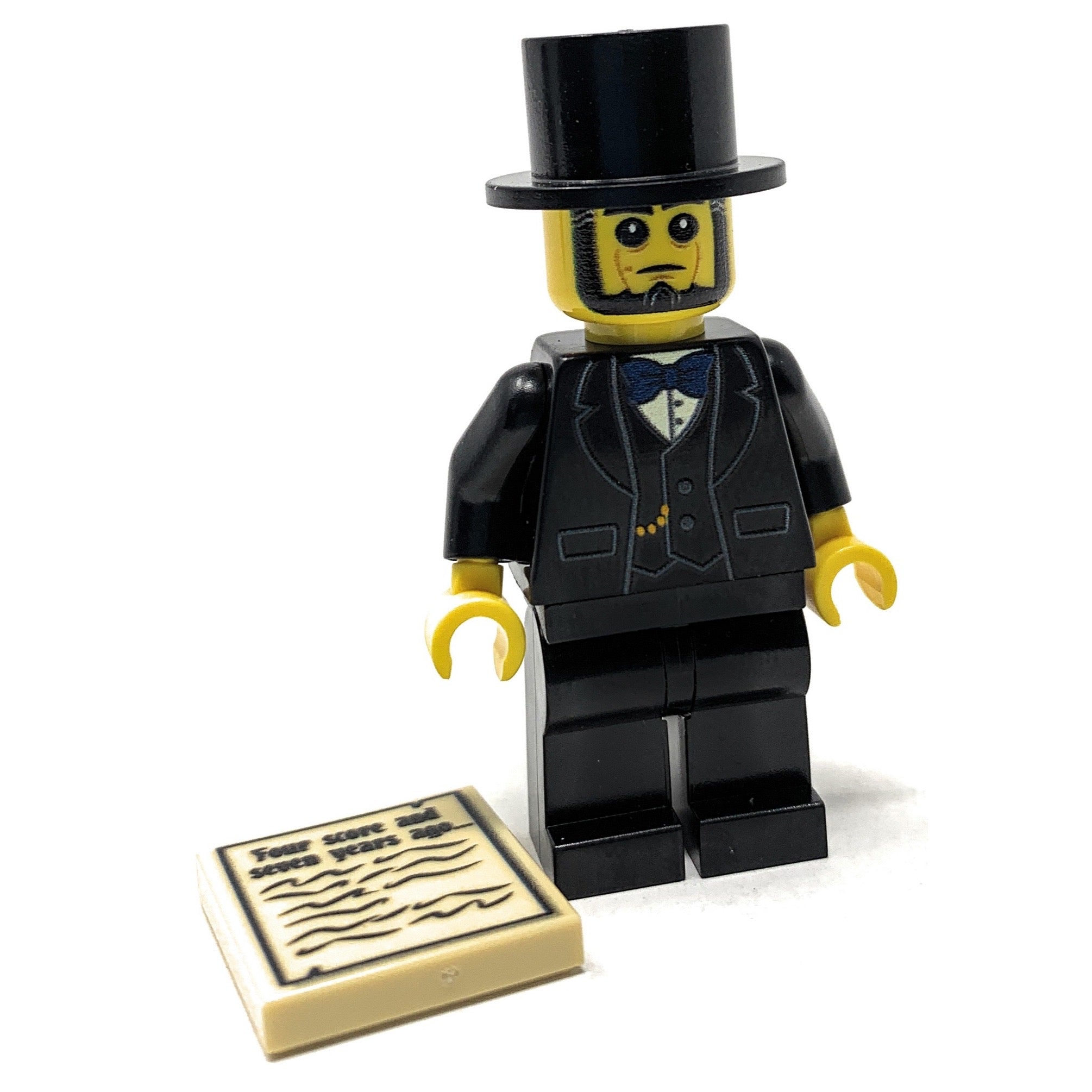 Brickshow Shop Custom LEGO® Minifigure – Abraham Lincoln US President - B3 Customs Collectible