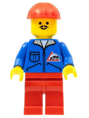 LEGO® Minifigure Town jbl003 Bulldozer Logo Red Legs Red Construction Helmet