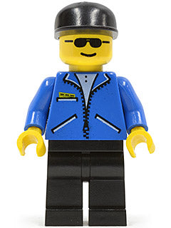 LEGO® Minifigure Town jbl008 Jacket Blue Black Legs Black Cap