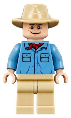 Preowned LEGO® Minifigure – Jurassic World jw019 Dr. Alan Grant Medium Blue Shirt w/Pockets