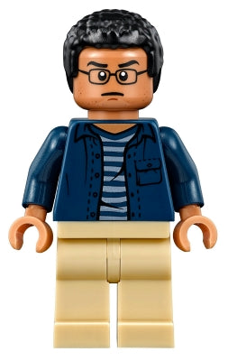 Preowned LEGO® Minifigure – Jurassic World jw022 Franklin Webb Dark Blue Shirt