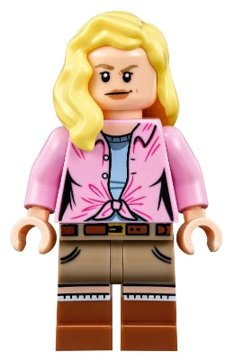 Preowned LEGO® Minifigure – Jurassic World jw028 Dr. Ellie Sattler Bright Pink Shirt Hair o