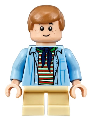 Preowned LEGO® Minifigure – Jurassic World jw030 Tim Murphy Bright Light Blue Shirt