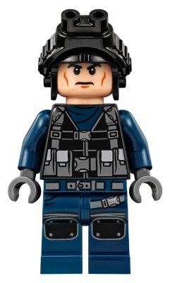 Preowned LEGO® Minifigure – Jurassic World jw036 ACU Guard Male Black Aviator Cap w/Black N