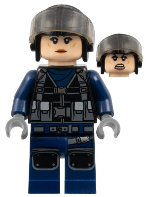Preowned LEGO® Minifigure – Jurassic World jw042 ACU Tracker Female Black Aviator Cap w/Tra