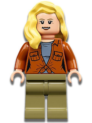 Preowned LEGO® Minifigure – Jurassic World jw082 Dr. Ellie Sattler Dark Orange Shirt Hair o