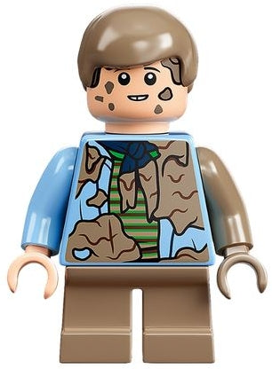 Preowned LEGO® Minifigure – Jurassic World jw099 Tim Murphy Bright Light Blue Shirt w/Dirt