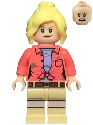 Preowned LEGO® Minifigure – Jurassic World jw107 Dr. Ellie Sattler Coral Shirt w/Dark Tan D