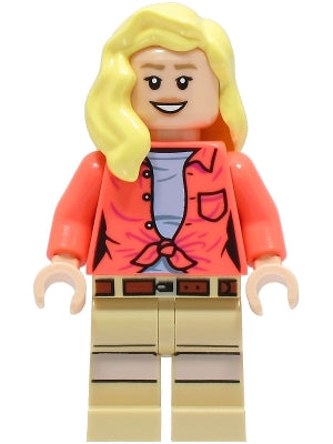Preowned LEGO® Minifigure – Jurassic World jw116 Dr. Ellie Sattler Coral Shirt Hair over Sh