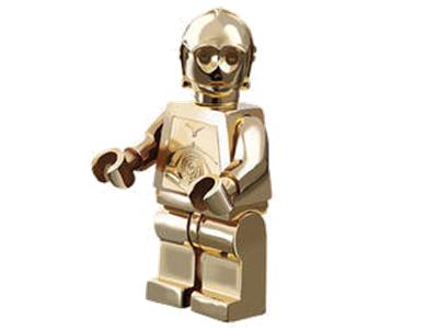 Star Wars CUSTOM Gold Chrome C-3PO Minifigure Mini high quality fig 3PO