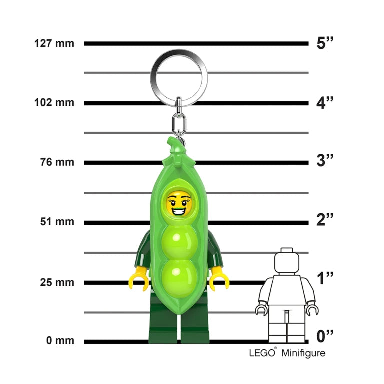 LEGO® Large 3 Inch Tall Figure Keychain Light - Peapod Costume Girl (KE241H)