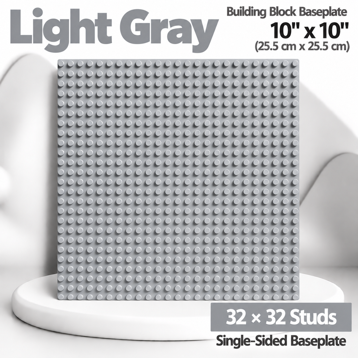 Generic Brick Compatible 32x32 Baseplate – 10" x 10" | 9 Colors Available
