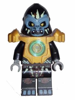 Preowned LEGO® Minifigure – LEGENDS OF CHIMA loc050 Gorzan Pearl Gold Heavy Armor