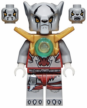 Preowned LEGO® Minifigure – LEGENDS OF CHIMA loc052 Worriz Pearl Gold Armor