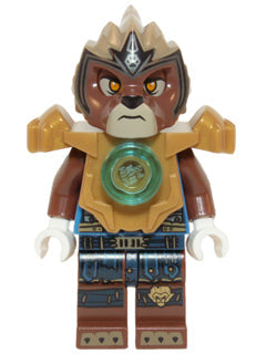 Preowned LEGO® Minifigure – LEGENDS OF CHIMA loc055 Lavertus Pearl Gold Heavy Armor