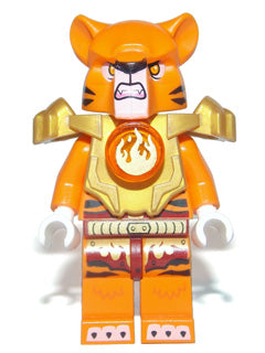 Preowned LEGO® Minifigure – LEGENDS OF CHIMA loc073 Tormak Orange Outfit