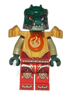 Preowned LEGO® Minifigure – LEGENDS OF CHIMA loc092 Cragger Fire Chi Heavy Armor Red Torso