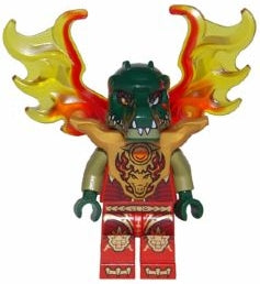 Preowned LEGO® Minifigure – LEGENDS OF CHIMA loc150 Cragger Armor Breastplate Flame Wings