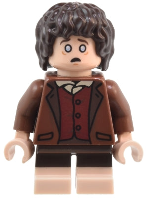 LEGO® Minifigure The Hobbit and The Lord of the Rings lor131 Frodo Baggins - Reddish Brown Jacket, Light Nougat Feet