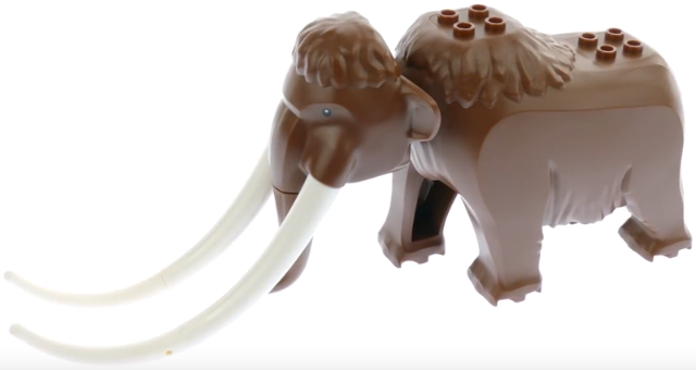 LEGO® mammoth01 Woolly Mammoth with White Tusks