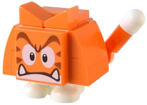 Preowned LEGO® Minifigure – Super Mario Series 6 mar0158 Cat Goomba Angry Closed Mouth Supe