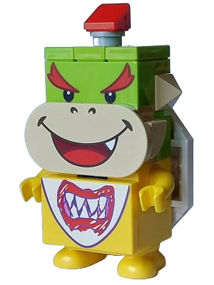 Preowned LEGO® Minifigure – Super Mario mar0184 Bowser Jr. - 1 Lime Brick 1 x 1, 1 Red Brick 1 x 1