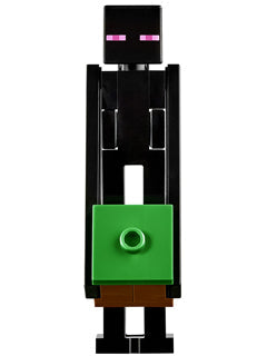 Preowned LEGO® Minifigure – Minecraft min027 Enderman Reddish Brown Block w/Bright Green To