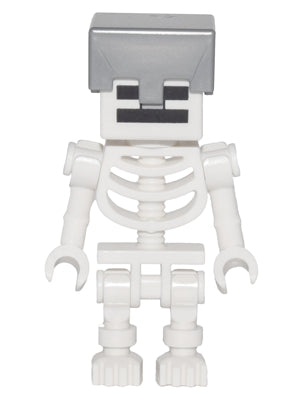 LEGO® Minifigure Minecraft min032 Skeleton Minecraft Flat Silver Helmet
