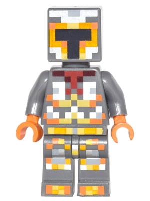 Preowned LEGO® Minifigure – Minecraft min034 Minecraft Skin 1 Pixelated Yellow and Orange A