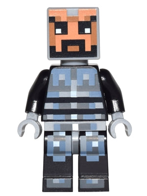 Preowned LEGO® Minifigure – Minecraft min038 Minecraft Skin 5 Pixelated Male w/Black and Si