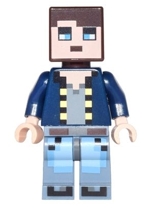 Preowned LEGO® Minifigure – Minecraft min041 Minecraft Skin 8 Pixelated Dark Blue Jacket an