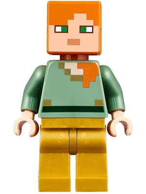 Preowned LEGO® Minifigure – Minecraft min047 Alex Pearl Gold Legs