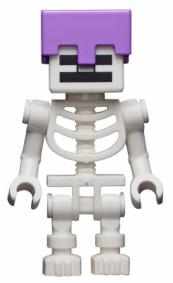 LEGO® Minifigure Minecraft min065 Skeleton Minecraft Medium Lavender Helmet