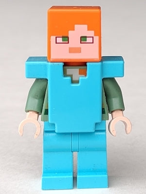 Preowned LEGO® Minifigure – Minecraft min070 Alex Medium Azure Legs and Armor