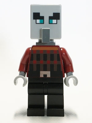 Preowned LEGO® Minifigure – Minecraft min079 Illager (Pillager) Dark Bluish Gray Neck Brack