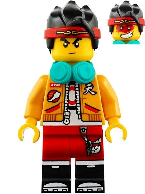 Preowned LEGO® Minifigure – Monkie Kid mk019 Monkie Kid Bright Light Orange Open Jacket Dar