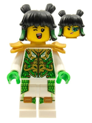 Preowned LEGO® Minifigure – Monkie Kid mk042 Mei Dragon Armor Suit Pearl Gold Shoulder Pads