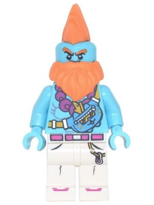 Preowned LEGO® Minifigure – Monkie Kid mk091 Sandy Medium Azure Torso w/Necklace and Pouch