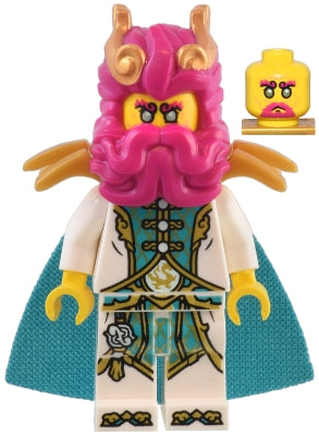 Preowned LEGO® Minifigure – Monkie Kid mk123 Dragon of the East Legs Dark Turquoise Cape