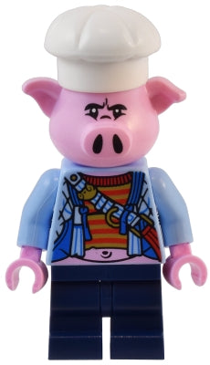 Preowned LEGO® Minifigure – Monkie Kid mk147 Pigsy - Bright Light Blue Open Jacket