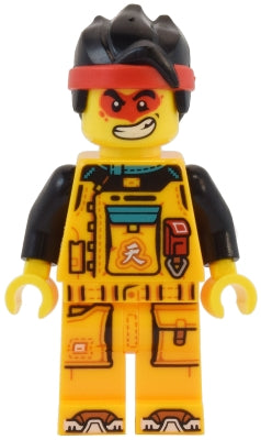 Preowned LEGO® Minifigure – Monkie Kid mk150 Monkie Kid - Bright Light Orange Racing Suit