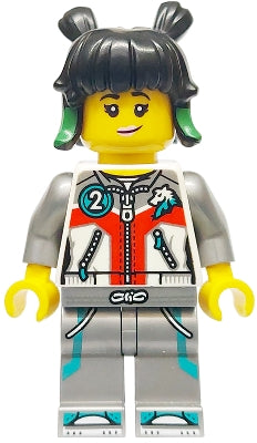 Preowned LEGO® Minifigure – Monkie Kid mk161 Mei - White Jacket, Flat Silver Legs