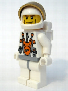 Preowned LEGO® Minifigure – Space mm014 Mars Mission Astronaut w/Helmet and Cheek Lines and