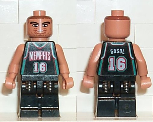 Preowned LEGO® Minifigure – Sports nba006 NBA Pau Gasol Memphis Grizzlies 16
